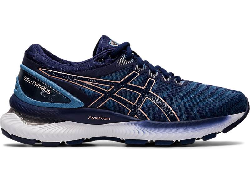 Dámské Běžecké Boty Asics GEL-NIMBUS 22 Wide Tmavě Blankyt 37281YJTO